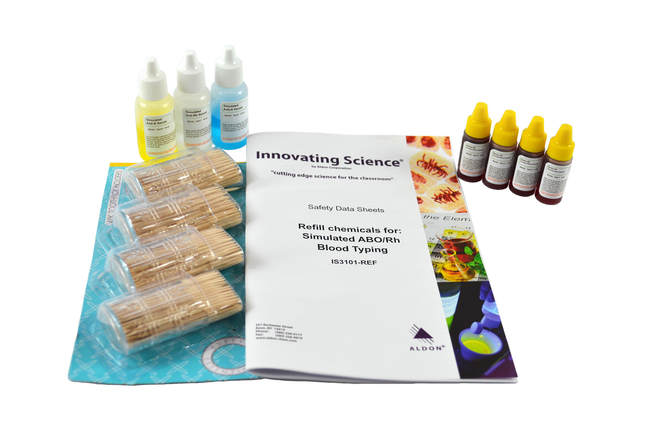Blood Typing Kits with Simulated Blood